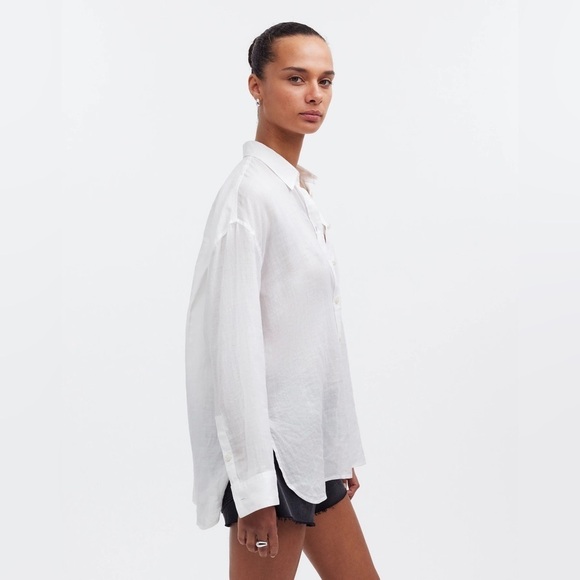 Madewell The Oversized Shirt White SzXL - Picture 2 of 12